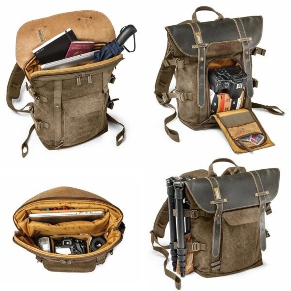 National Geographic Leather and Canvas Camera Backpack